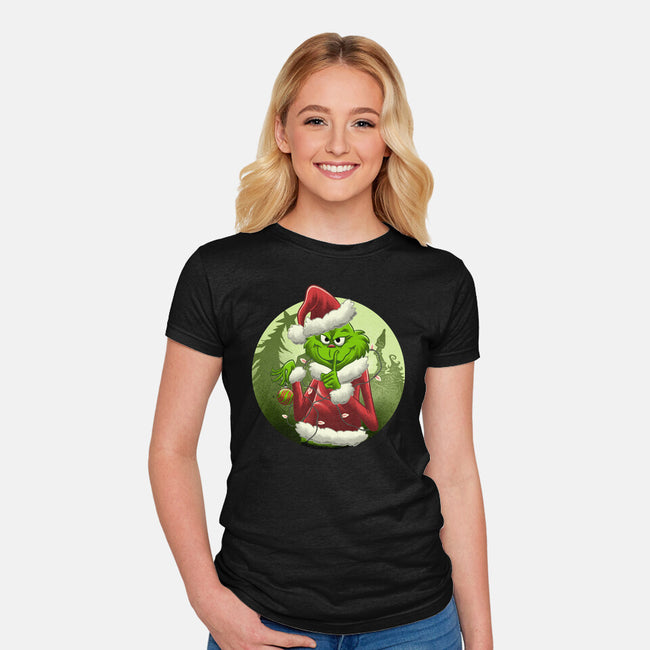 Christmas Stealer-Womens-Fitted-Tee-rmatix