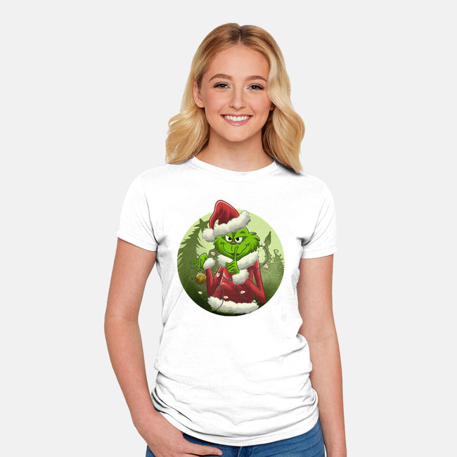 Christmas Stealer-Womens-Fitted-Tee-rmatix