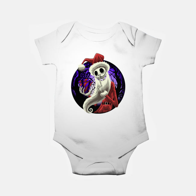 Skeleton Santa-Baby-Basic-Onesie-rmatix