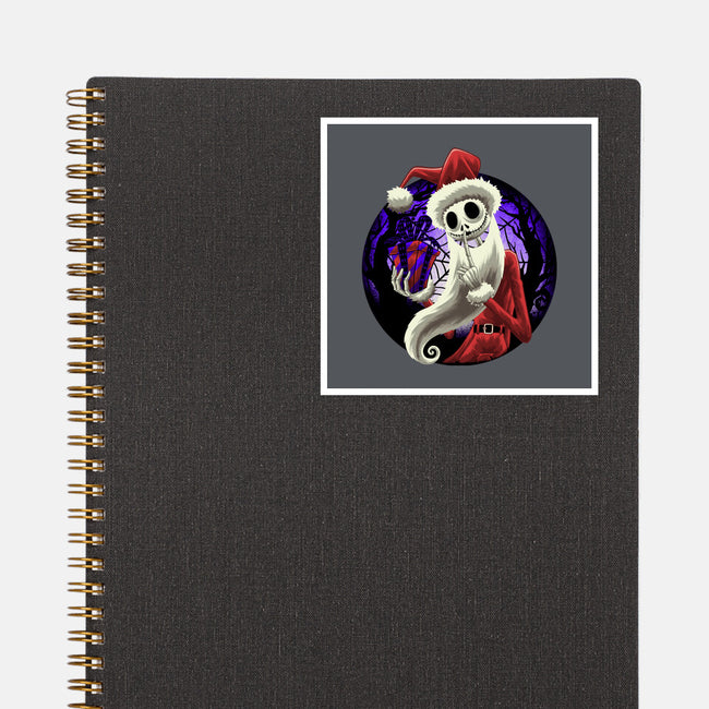 Skeleton Santa-None-Glossy-Sticker-rmatix