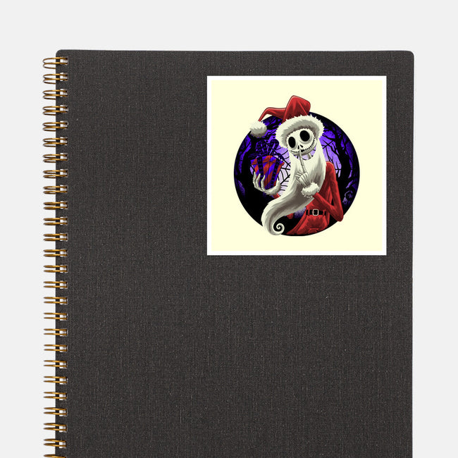 Skeleton Santa-None-Glossy-Sticker-rmatix