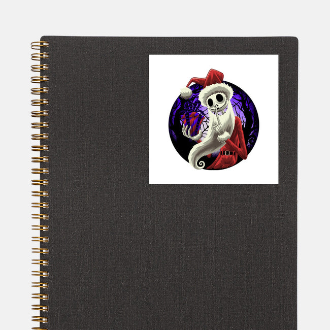 Skeleton Santa-None-Glossy-Sticker-rmatix