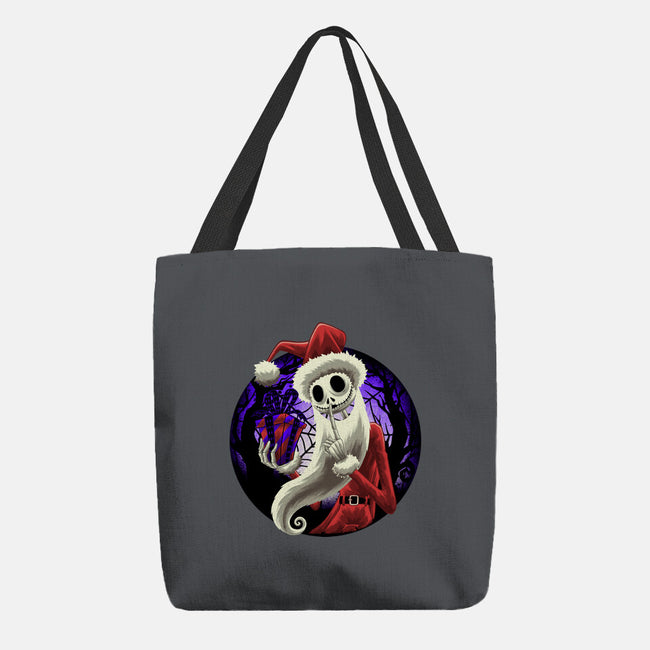 Skeleton Santa-None-Basic Tote-Bag-rmatix