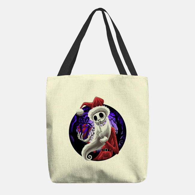 Skeleton Santa-None-Basic Tote-Bag-rmatix