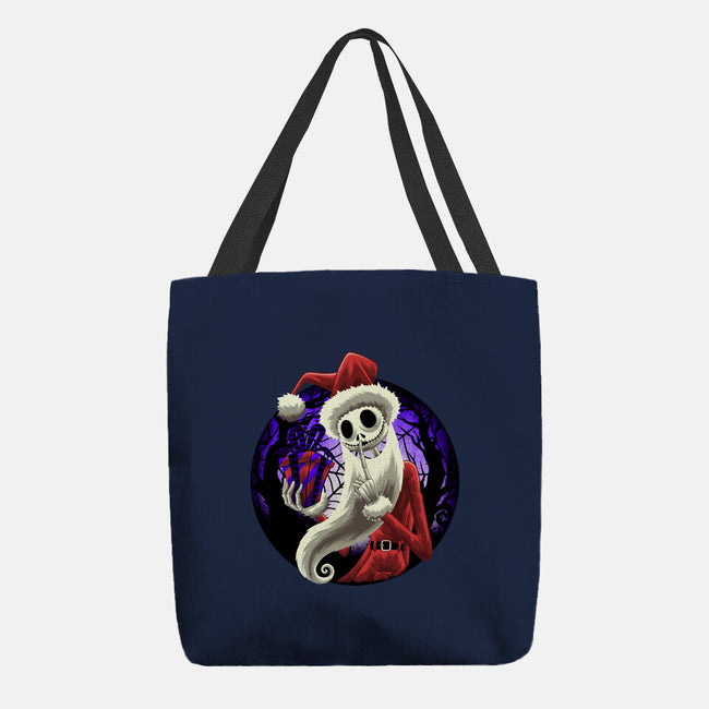 Skeleton Santa-None-Basic Tote-Bag-rmatix