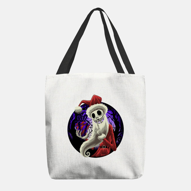 Skeleton Santa-None-Basic Tote-Bag-rmatix