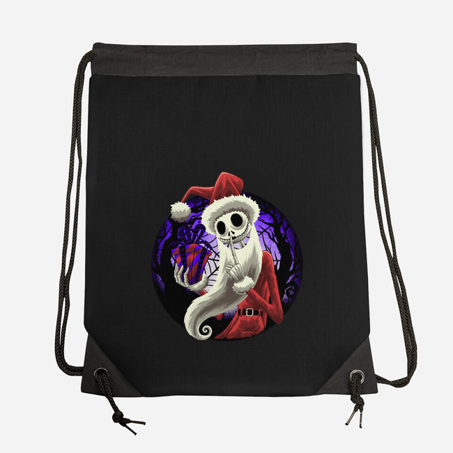 Skeleton Santa-None-Drawstring-Bag-rmatix