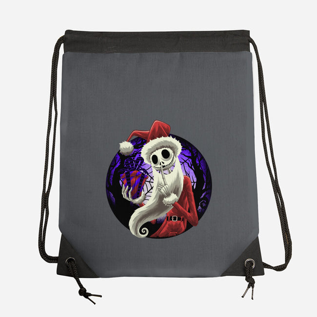 Skeleton Santa-None-Drawstring-Bag-rmatix