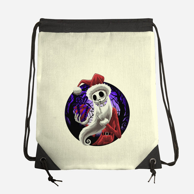 Skeleton Santa-None-Drawstring-Bag-rmatix