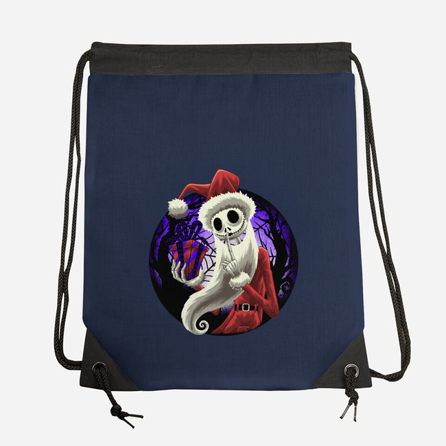 Skeleton Santa-None-Drawstring-Bag-rmatix