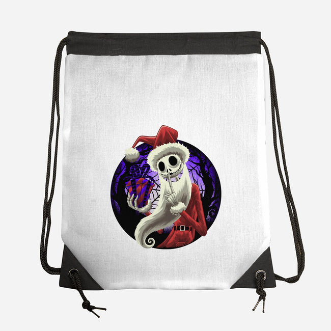 Skeleton Santa-None-Drawstring-Bag-rmatix