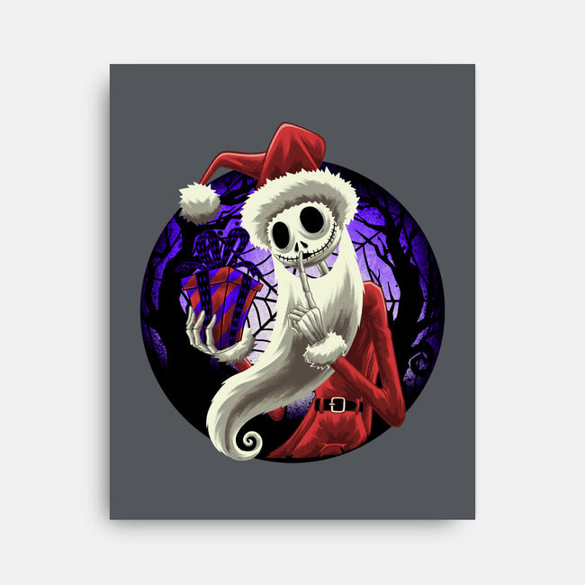 Skeleton Santa-None-Stretched-Canvas-rmatix