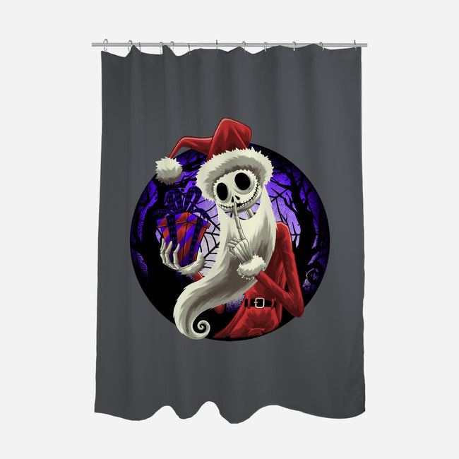 Skeleton Santa-None-Polyester-Shower Curtain-rmatix