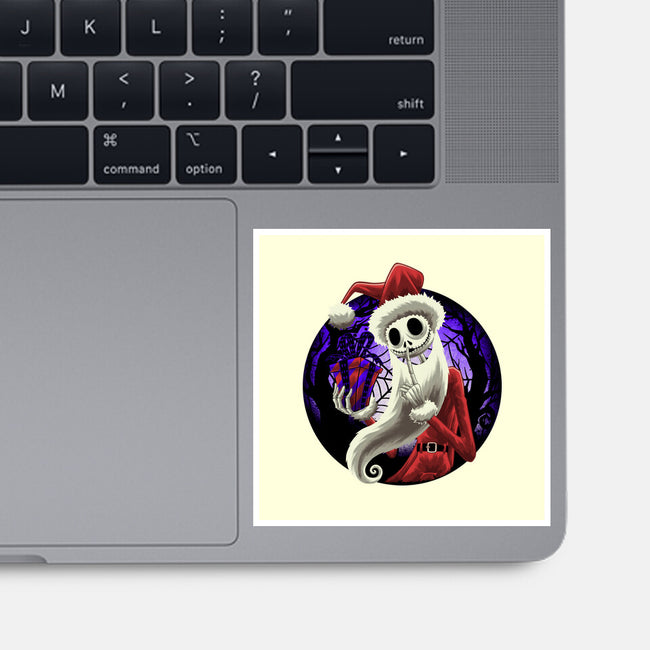 Skeleton Santa-None-Glossy-Sticker-rmatix