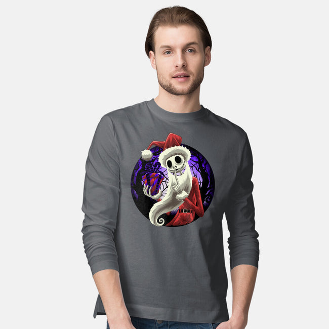 Skeleton Santa-Mens-Long Sleeved-Tee-rmatix