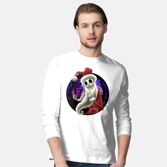Skeleton Santa-Mens-Long Sleeved-Tee-rmatix