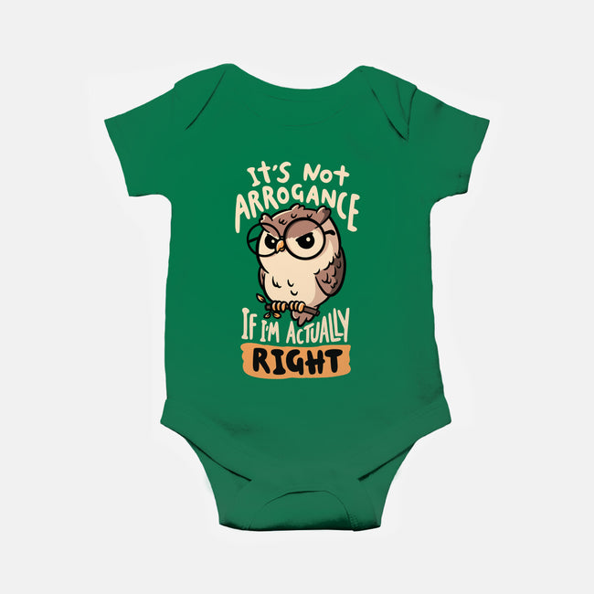 Actually Right Owl-Baby-Basic-Onesie-koalastudio