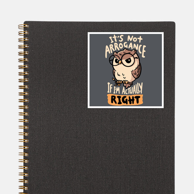 Actually Right Owl-None-Glossy-Sticker-koalastudio