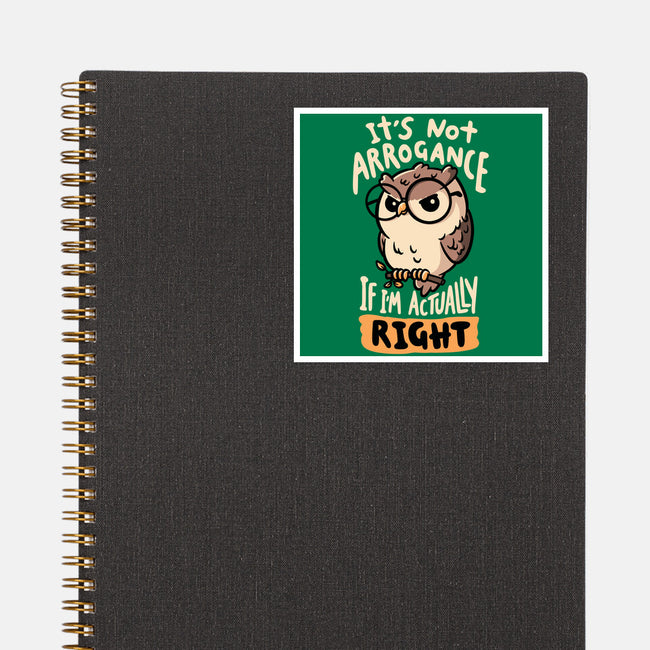 Actually Right Owl-None-Glossy-Sticker-koalastudio