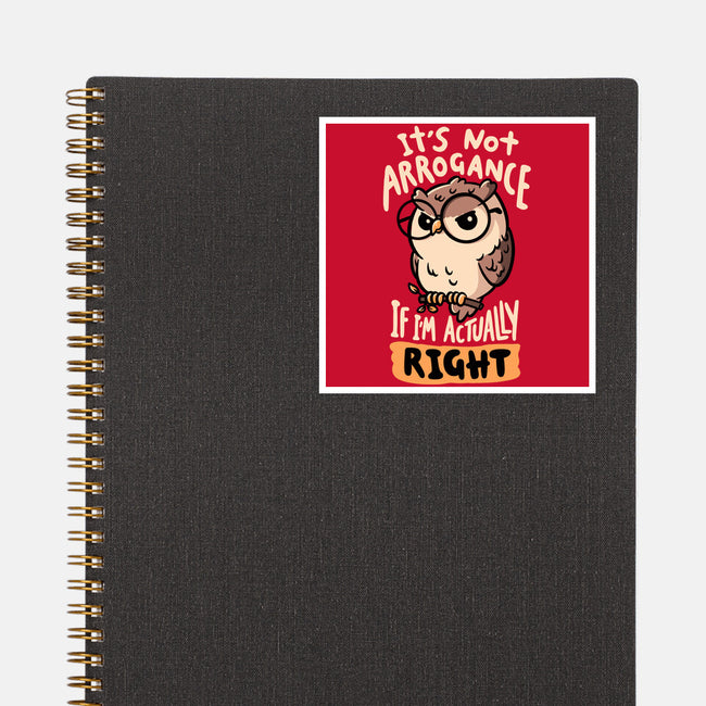 Actually Right Owl-None-Glossy-Sticker-koalastudio