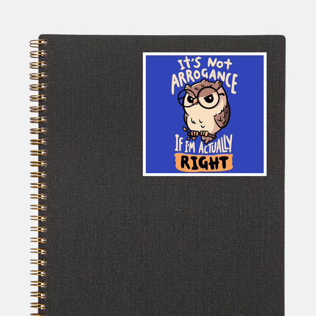 Actually Right Owl-None-Glossy-Sticker-koalastudio