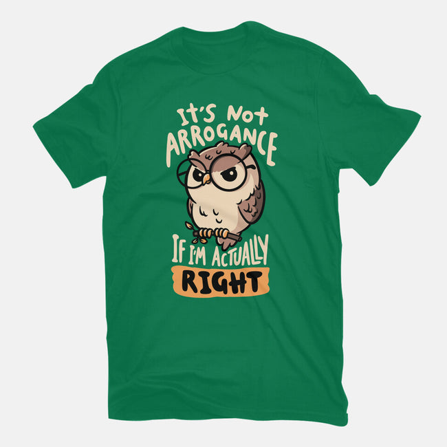 Actually Right Owl-Womens-Fitted-Tee-koalastudio