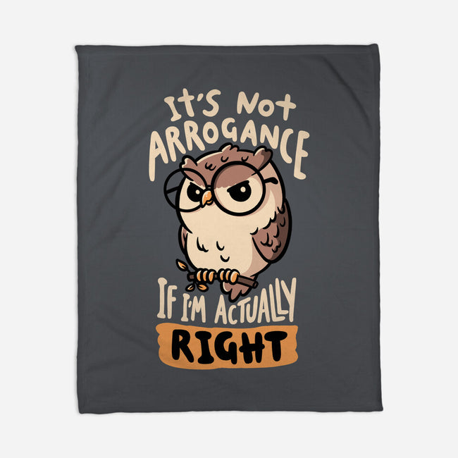 Actually Right Owl-None-Fleece-Blanket-koalastudio