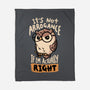 Actually Right Owl-None-Fleece-Blanket-koalastudio