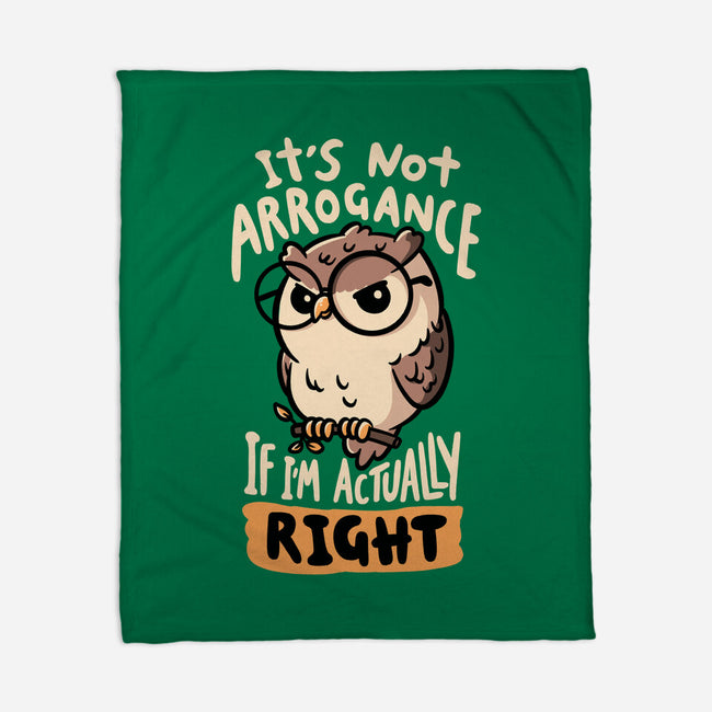 Actually Right Owl-None-Fleece-Blanket-koalastudio