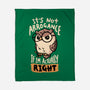 Actually Right Owl-None-Fleece-Blanket-koalastudio