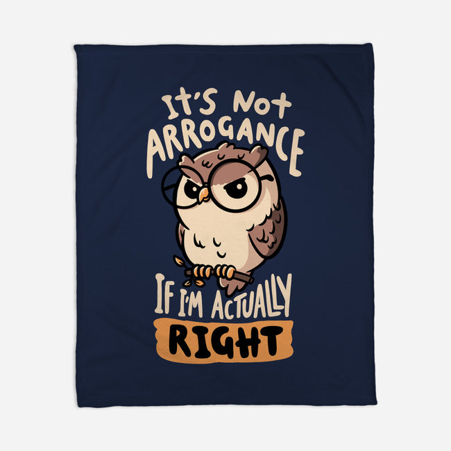 Actually Right Owl-None-Fleece-Blanket-koalastudio