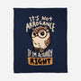 Actually Right Owl-None-Fleece-Blanket-koalastudio