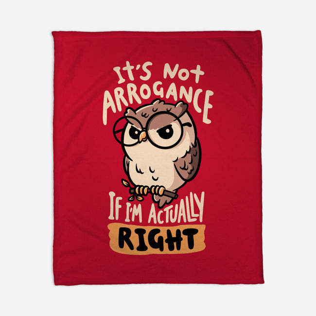 Actually Right Owl-None-Fleece-Blanket-koalastudio