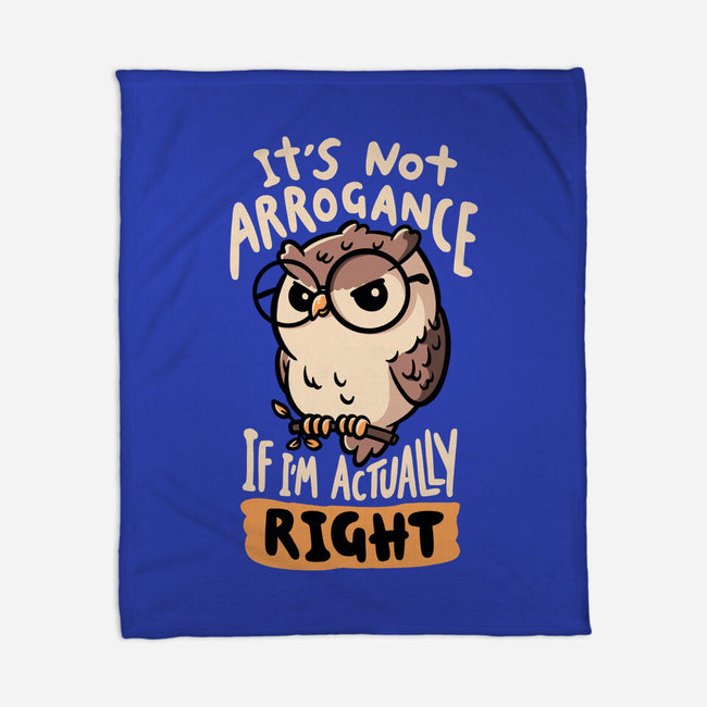Actually Right Owl-None-Fleece-Blanket-koalastudio
