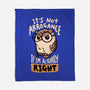 Actually Right Owl-None-Fleece-Blanket-koalastudio