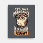 Actually Right Owl-None-Stretched-Canvas-koalastudio