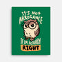 Actually Right Owl-None-Stretched-Canvas-koalastudio