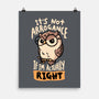 Actually Right Owl-None-Matte-Poster-koalastudio