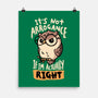 Actually Right Owl-None-Matte-Poster-koalastudio