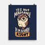 Actually Right Owl-None-Matte-Poster-koalastudio
