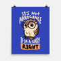 Actually Right Owl-None-Matte-Poster-koalastudio