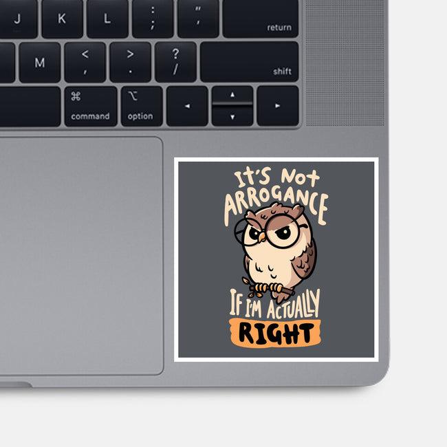 Actually Right Owl-None-Glossy-Sticker-koalastudio