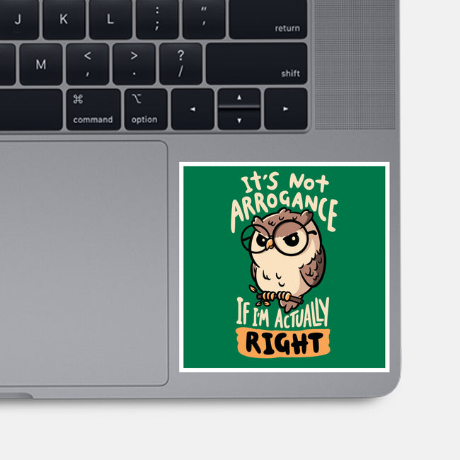 Actually Right Owl-None-Glossy-Sticker-koalastudio