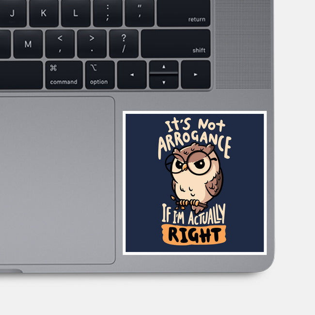 Actually Right Owl-None-Glossy-Sticker-koalastudio