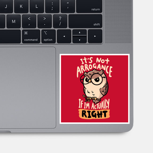Actually Right Owl-None-Glossy-Sticker-koalastudio