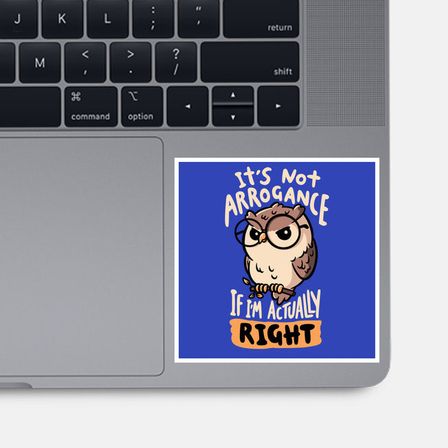 Actually Right Owl-None-Glossy-Sticker-koalastudio