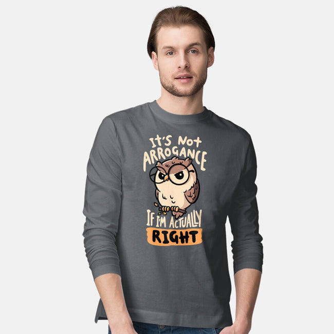 Actually Right Owl-Mens-Long Sleeved-Tee-koalastudio