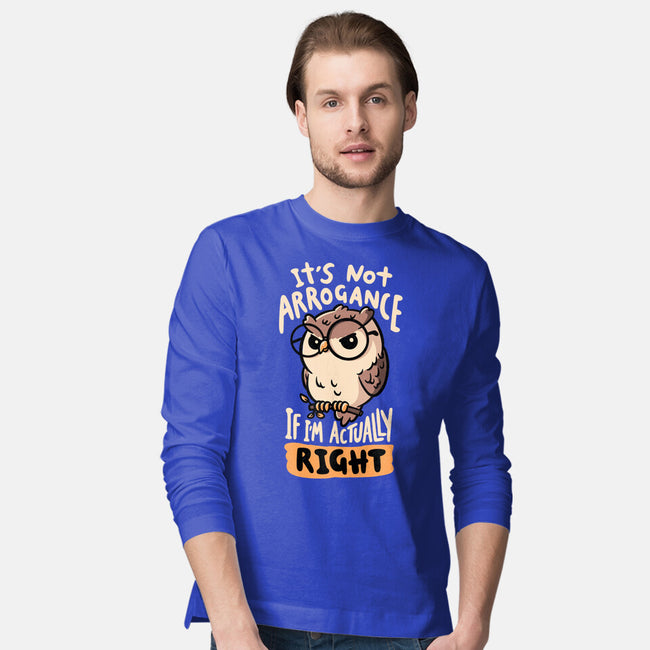 Actually Right Owl-Mens-Long Sleeved-Tee-koalastudio