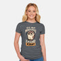 Actually Right Owl-Womens-Fitted-Tee-koalastudio