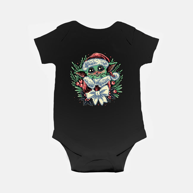 Christmas In The Galaxy-Baby-Basic-Onesie-glitchygorilla
